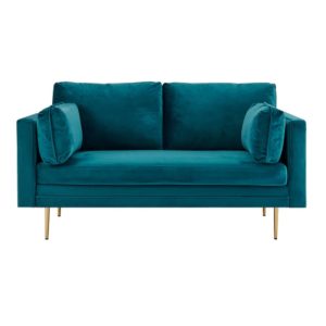 Shinny blue couch