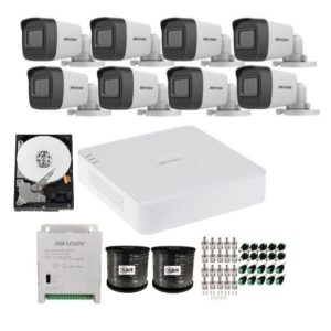 Hikivison 8 channel cctv full set (1TB)