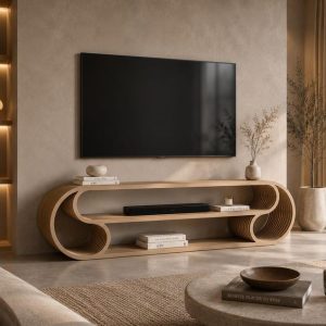 curve TV stand