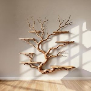 Tree by wall stand